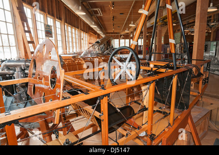 Washington, Seattle, il Museo del Volo, rappresentazione di Boeing Airplane Co. fabbrica circa 1917 Foto Stock