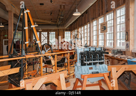 Washington, Seattle, il Museo del Volo, rappresentazione di Boeing Airplane Co. fabbrica circa 1917 Foto Stock