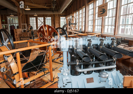 Washington, Seattle, il Museo del Volo, rappresentazione di Boeing Airplane Co. fabbrica circa 1917 Foto Stock