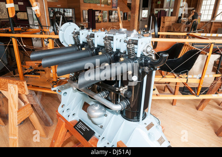 Washington, Seattle, il Museo del Volo, rappresentazione di Boeing Airplane Co. fabbrica circa 1917 Foto Stock