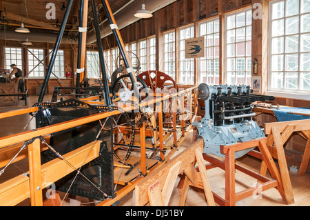 Washington, Seattle, il Museo del Volo, rappresentazione di Boeing Airplane Co. fabbrica circa 1917 Foto Stock