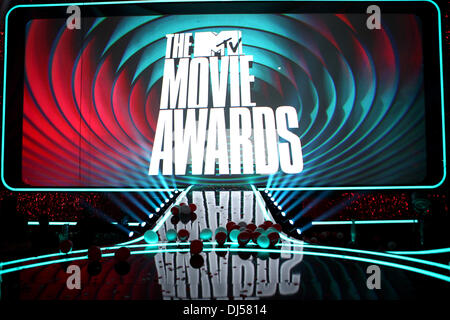 Atmosfera 2012 MTV Movie Awards prove - divertimento. Città Universale. Stati Uniti d'America - 01.06.12 Foto Stock