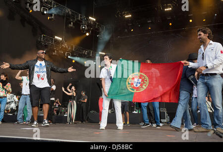 Cara anima e Portoghese Team olimpico live Rock in Rio Lisboa al Parque da Bela Vista - Giorno 3 Lisbona, Portogallo - 01.06.12 Foto Stock