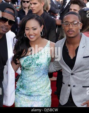 Lil Romeo (R) e gli ospiti MTV Movie Awards presso gli Universal Studios - Arrivi CITTÀ UNIVERSALE, California - 06.03.12 Foto Stock