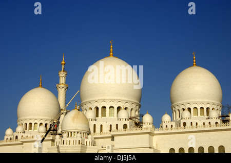 La Moschea di Abu Dhabi Foto Stock