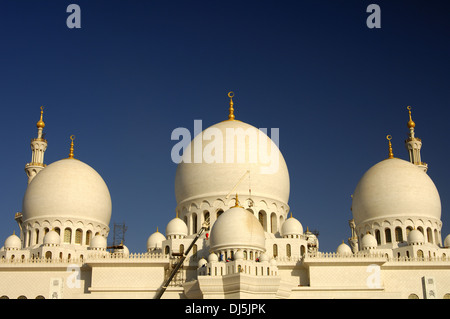 La Moschea di Abu Dhabi Foto Stock