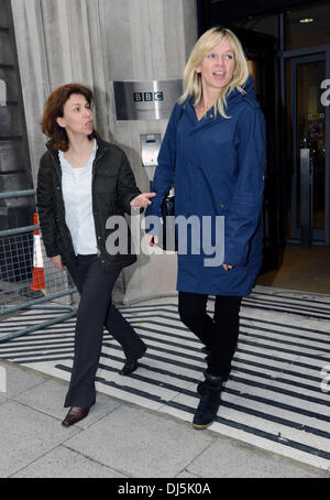 Zoe palla lasciando la BBC Radio 2 Studios di Londra - Inghilterra - 07.06.12 Foto Stock