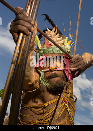 Omena Singsing Gruppo, altipiani orientali della provincia - Goroka Show, Papua Nuova Guinea Foto Stock