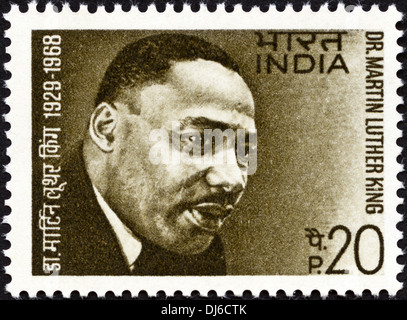 Francobollo in India con il Dr Martin Luther King 1929 - 1968 datata 1969 Foto Stock