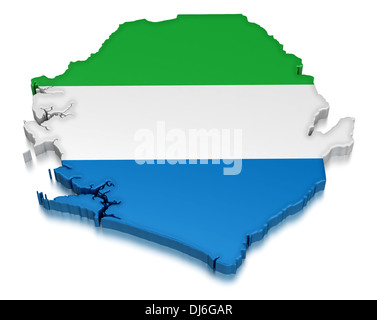 Sierra Leone (percorso di clipping incluso) Foto Stock