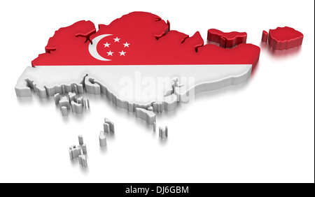 Singapore (percorso di clipping incluso) Foto Stock