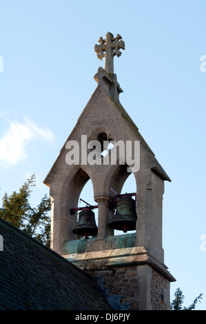 La torretta di campana, la chiesa di San Nicola, Fleckney, Leicestershire, England, Regno Unito Foto Stock