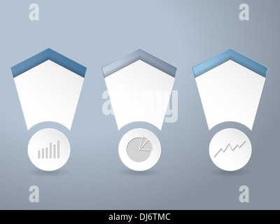 Design Infographics insieme con gli elementi grafici e le icone Foto Stock