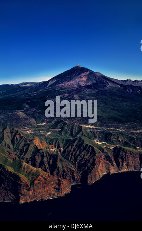Vulcano Teide, Los Gigantes, isola di Tenerife, Isole Canarie, Spagna Foto Stock
