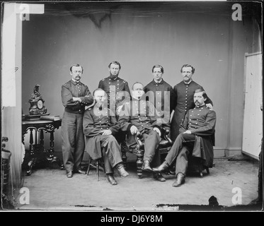 Gen. Joseph W. Fisher e staff di 6 967 Foto Stock