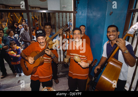 musicisti da bar, obispo, l'avana, cuba Foto Stock