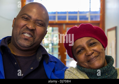 Sud Africa, Cape Town., Nyanga Township. South African giovane. Foto Stock