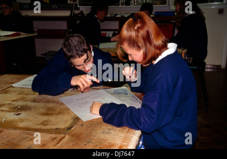 St Thomas High School Exeter classe tecnologia Foto Stock
