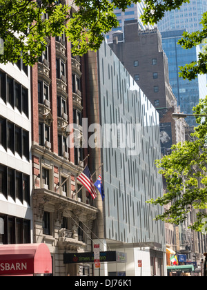 Architettura su West 46th Street, New York Foto Stock