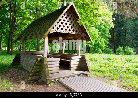 Gazebo in legno Foto Stock