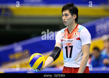 Tokyo Metropolitan Gymnasium, Tokyo, Giappone. 22 Novembre, 2013. Yu Koshikawa (JPN), 22 novembre 2013 - Pallavolo : FIVB World Grand Champions Cup uomini match Giappone 0-3 Brasile presso il Tokyo Metropolitan Gymnasium, Tokyo, Giappone. Credito: AFLO SPORT/Alamy Live News Foto Stock