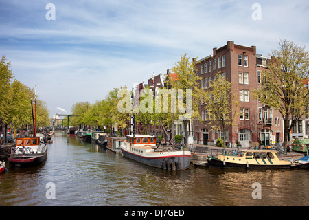 Prinsengracht e Brouwersgracht canali della città di Amsterdam, Paesi Bassi, North Holland provincia. Foto Stock