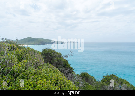 Vista verso il nord della isola di Lord Howe dal Montone Bird Island lookout, Australia Foto Stock