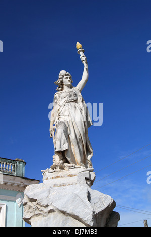 Estatua de la Libertad (Statua della Libertà), Remedios, provincia di Villa Clara, Cuba, il Mare dei Caraibi e America centrale Foto Stock