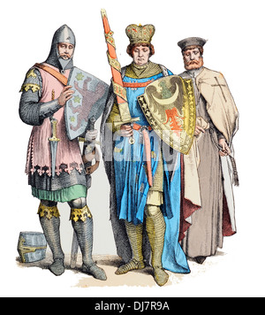 Xiii secolo XIII Germania cavaliere medievale Templari e Principe Foto Stock