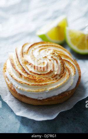 Fresh Lemon Meringue Pie Foto Stock