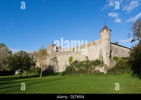 Castello in rovina, Cahir, Co. Tipperary, Repubblica di Irlanda Foto Stock