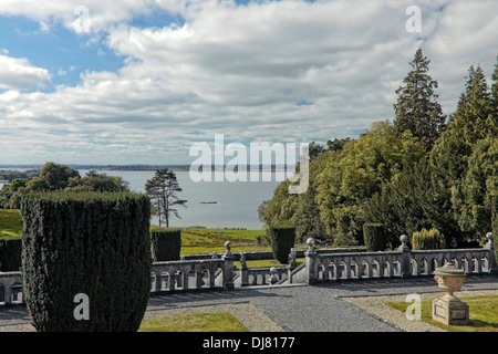 Vista dal Belvedere House sul Lough Ennell, Mullingar, Westmeath, Repubblica di Irlanda Foto Stock