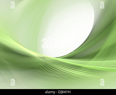 Abstract fractal tesse verdi su sfondo bianco Foto Stock