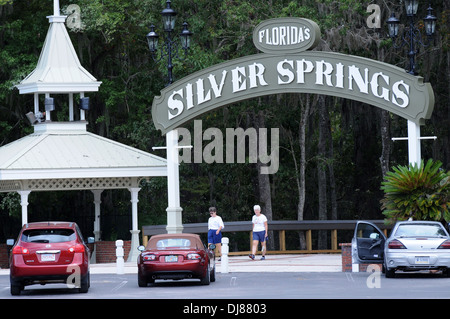 L'ingresso al Silver Springs State Park, Florida il nuovissimo parco dello stato. (Paul Hennessy/Alamy) Foto Stock