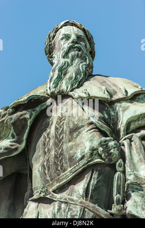 Statua del re svedese Gustav Vasa (Gustavo Erici) a Stoccolma, Svezia. Scolpito da Pierre Hubert L'Archevêque Foto Stock