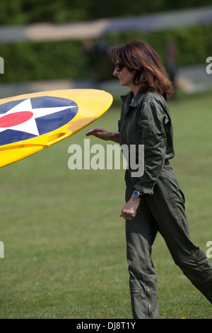 1930 Ryan PT22 noi formazione aeromobili a Shuttleworth Collection display aria presso Old Warden airfield, pilota di Tracey Curtis-Taylor Foto Stock