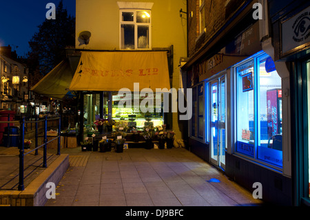 High Street, Market Harborough, Leicestershire, England, Regno Unito Foto Stock