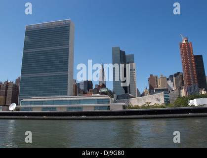 Palazzo delle Nazioni Unite sulla riva del fiume est,New York,STATI UNITI D'AMERICA. Foto Stock