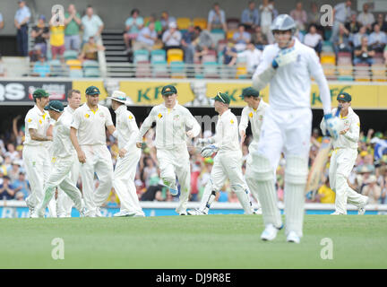 Brisbane, Australia. 22 Novembre, 2013. AUSTRALIA Gabba Cricket Ground. Il giorno 2 della prima prova di ceneri 2013/14 Australia v Inghilterra. © Azione Sport Plus/Alamy Live News Foto Stock