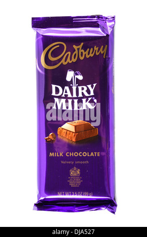 Bar di Cadbury Dairy Milk milk chocolate candy, STATI UNITI D'AMERICA Foto Stock