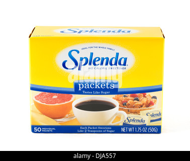 Scatola di Splenda dolcificante artificiale , STATI UNITI Foto Stock