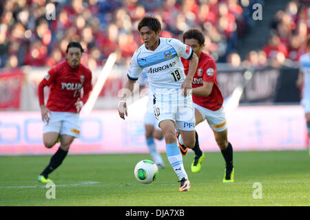 Saitama Stadium 2002, Saitama, Giappone. 23 Nov, 2013. Yoshito Okubo (frontale), 23 novembre 2013 - Calcio : 2013 J.League Division 1 corrispondenza tra Urawa Reds 1-3 Kawasaki frontale a Saitama Stadium 2002, Saitama, Giappone. © AFLO/Alamy Live News Foto Stock