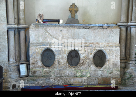 Il santuario di San Wite nella chiesa a Whitchurch Canonicorum Dorset Regno Unito Foto Stock