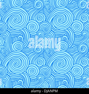 Onda Blu ornamento Foto Stock