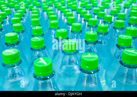 Acqua minerale in bottiglie di PET, cattivo minerale Pyrmonter- und Heilquellen GmbH Azienda, Bad Pyrmont, Bassa Sassonia, Germania Foto Stock