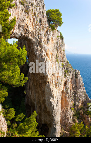 Arco Naturale ( arco naturale ) formazione di roccia, Capri, Campania,Italia, Europa Foto Stock