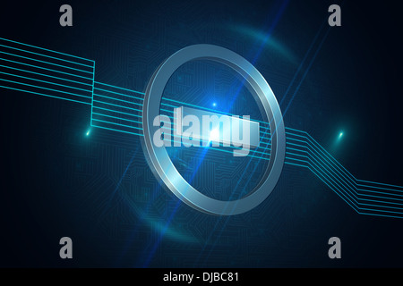 Icona di elaborazione in background tecnico Foto Stock