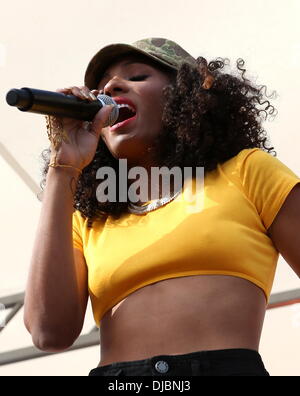 Wynter Gordon esegue la piscina al Palms Casino Resort di Las Vegas, Nevada - 07.09.12 Foto Stock