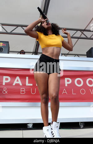 Wynter Gordon esegue la piscina al Palms Casino Resort di Las Vegas, Nevada - 07.09.12 Foto Stock