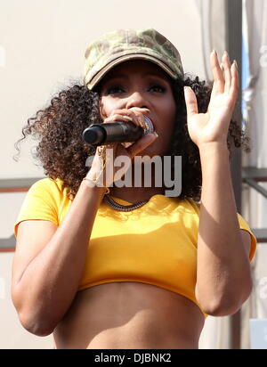 Wynter Gordon esegue la piscina al Palms Casino Resort di Las Vegas, Nevada - 07.09.12 Foto Stock